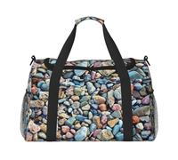 Sac de sport pour femme avec compartiment, sac de sport avec compartiment, sac fourre-tout pour homme, sac fourre-tout pour femme, sac à main de week-end pour femme, Noir , Taille unique