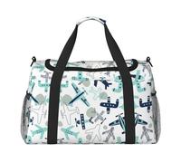 Sac de sport pour femme avec compartiment, sac de sport avec compartiment, sac fourre-tout pour homme, sac fourre-tout pour femme, sac à main de week-end pour femme, Noir , Taille unique