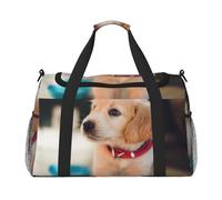 Sac de sport pour femme avec compartiment, sac de sport avec compartiment, sac fourre-tout pour homme, sac fourre-tout pour femme, sac à main de week-end pour femme, Noir , Taille unique