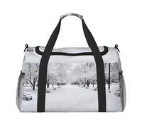 Sac de sport pour femme avec imprimé arbre de neige blanc - Sac de voyage pour homme, petit et moyen sac de week-end pour femme, sac de sport