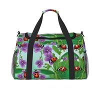 Sac de sport pour femme avec imprimé coccinelle, sac de voyage pour homme, petit et moyen sac de nuit pour femme, sac de sport