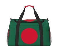 Sac de sport pour femme avec imprimé drapeau du Bangladesh, noir, One Size