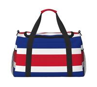 Sac de sport pour femme avec imprimé drapeau du Costa Rica, noir, One Size