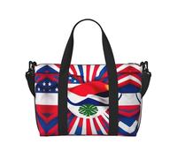 Sac de sport pour femme avec imprimé drapeau du Costa Rica, sac de sport pour week-end, sac fourre-tout pour articles personnels, noir, One Size
