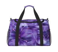 Sac de sport pour femme avec imprimé fleurs de lys violettes - Sac de voyage pour homme, petit et moyen sac de w nd pour femme, sac de sport