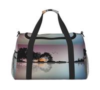 Sac de sport pour femme avec imprimé guitare réflexion, sac de voyage pour homme, petit et moyen sac de week-end pour femme, sac de sport
