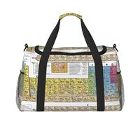 Sac de sport pour femme avec imprimé tableau périodique des éléments, sac de voyage pour homme, sac de week-end de petite et moyenne taille pour femme, sac de sport