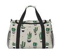 Sac de sport pour femme et homme Motif cactus vert