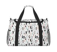 Sac de sport pour femme et homme Motif plume