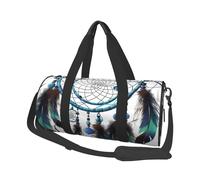 Sac de sport pour femme et homme - Sac de voyage fourre-tout amérindien - Attrape-rêves - Sac de voyage en toile pour voyage, natation, fitness, entraînement, sport, noir, taille unique, Noir , Taille