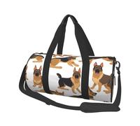 Sac de sport pour femme et homme - Sac de voyage fourre-tout berger allemand - Sac de voyage en toile pour voyage, natation, fitness, entraînement, sport, noir, taille unique, Noir , Taille unique