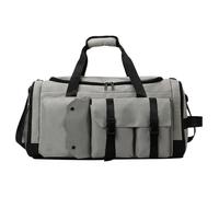Sac de sport pour femme | Grand sac de sport imperméable | Sac à dos avec séparation sèche et humide pour cordes à sauter, bandes, baskets, serviettes, gants d'intérieur, gris, Reportez-vous à la