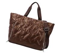Sac de sport pour femme - Grande capacité - Sac à bandoulière tendance - Sac de week-end avec poignée supérieure, marron foncé