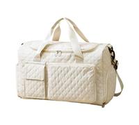 Sac de sport pour femme, sac de fitness avec compartiment à chaussures - Sac de voyage avec bandoulière étendue - Séparation humide et sèche de grande capacité - Duffels avec poche pour l'extérieur