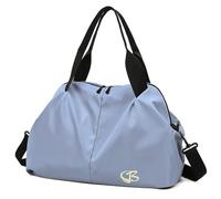 Sac de sport pour femme, sac de sport avec poche humide, sac de sport, sac de voyage résistant à l'eau, sacs de week-end doux, sac de gym pour femme, bleu, Vintage