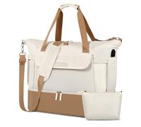 Sac de sport pour femme, sac de sport de voyage avec port de charge USB, sac de nuit avec poche humide, sac de voyage léger pour compagnies aériennes, sac de yoga avec compartiment à chaussures, kaki,
