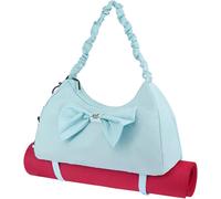 Sac De Sport Pour Femme ¿ Sac Pour Tapis De Yoga Avec Compartiment À Chaussures,Porte-Tapis,Poche Humide,Taille 45,7 Cm Pour Les Voyages De Nuit,La Gym,Le Yoga,Bleu Ciel,Carry-On,Gym