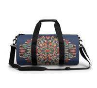Sac de Sport pour Femmes et Hommes, Style Oriental Ancien, Composition en mosaïque avec Motifs Inter-Mandalas, imprimé, léger pour Les Voyages