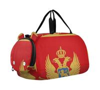 Sac de sport pour garçon avec compartiment à chaussures Motif drapeau national du Monténégro
