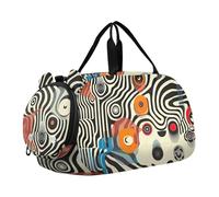 Sac de sport pour garçon, motif mouton, étoiles, bleu, sac de voyage, sac de sport, Cercle irrégulier, Classique