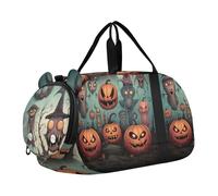 Sac de sport pour garçon, sac de w nd, nain de jardin, fleurs, bleu, pour filles, sac de voyage, sac de sport pour enfants, Citrouille effrayante Monstres d'Halloween, Classique
