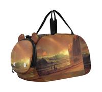 Sac de sport pour garçons - Bleu - Imprimé Edgar Degas - Weekender - Pour la nuit - Sac de voyage pour enfants, Paysage du Golden Gate de Bierstadt Albert, Classique