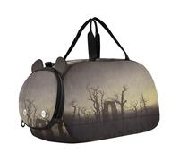 Sac de sport pour garçons - Bleu - Imprimé Edgar Degas - Weekender - Pour la nuit - Sac de voyage pour enfants, Caspar David Friedrich Abtei im Eichwald, Classique