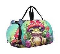 Sac de sport pour garçons et enfants Motif trèfles et gnomes de la Saint-Patrick, Mignon champignon grenouille, Classique