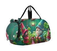 Sac de sport pour garçons et enfants Motif trèfles et gnomes de la Saint-Patrick, St. Patrick's Day Tramrocks Gnomes, Classique