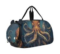 Sac de sport pour garçons et enfants Motif trèfles et gnomes de la Saint-Patrick, Vie marine en colère, Classique