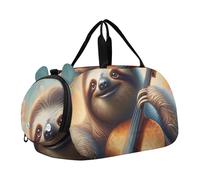 Sac de sport pour garçons et enfants Motif trèfles et gnomes de la Saint-Patrick, Violoncelle paresseux mignon, Classique