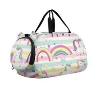 Sac de sport pour garçons et filles - Motif tortues de mer - Bleu, licornes mignonnes arcs-en-ciel, Classique