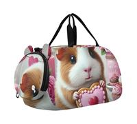 Sac de sport pour garçons et filles - Sac de voyage et de danse - Joli motif renard et donut, Joli biscuit cochon d'Inde en forme de cœur, Classique