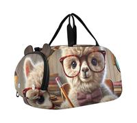 Sac de sport pour garçons et filles - Sac de voyage fourre-tout de danse - Motif chat romantique - Titanic Love, Étude intelligente des lunettes d'alpaga, Classique