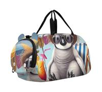 Sac de sport pour garçons et filles - Sac de voyage fourre-tout de danse - Motif chat romantique - Titanic Love, Vacances à la plage de pingouin cool, Classique