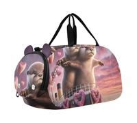 Sac de sport pour garçons et filles - Sac de voyage fourre-tout de danse - Motif chat romantique - Titanic Love, Romantique Otter Titanic Love, Classique