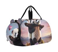 Sac de sport pour garçons et filles - Sac de voyage fourre-tout de danse - Motif chat romantique - Titanic Love, Couple Panda Love Bateau, Classique