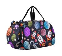 Sac de sport pour garçons et tout-petits, sacs de week-end, sacs fourre-tout pour filles, sac de sport de voyage, sac de sport, sac de sport coloré, planètes spatiales, Espace Planètes Colorées