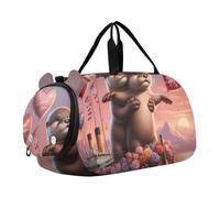 Sac de sport pour garçons Koala Coucher de soleil Romance Weekender Sac de voyage fourre-tout de gym Sac de sport Bagage pour enfants, Bateau d'amour romantique Titanic Loutres, Classique