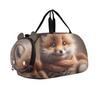Sac de sport pour garçons Koala Coucher de soleil Romance Weekender Sac de voyage fourre-tout de gym Sac de sport Bagage pour enfants, Cozy Fox Tea Time Winter, Classique