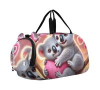 Sac de sport pour garçons Koala Coucher de soleil Romance Weekender Sac de voyage fourre-tout de gym Sac de sport Bagage pour enfants, Koala Coucher de soleil romantique câlin, Classique