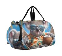 Sac de sport pour garçons Koala Coucher de soleil Romance Weekender Sac de voyage fourre-tout de gym Sac de sport Bagage pour enfants, Tropical Koala Hamac Plage, Classique