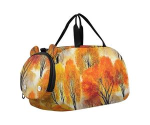 Sac de sport pour garçons - Motif koalas mignons - Cadeau de Noël - Vert - Pour le w nd - Sac de voyage pour enfants, Paysage d'automne rustique vibrant, Classique