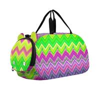 Sac de sport pour garçons pour la nuit et le w nd, sac de voyage abstrait Utopia, sac de sport pour filles, Abstrait coloré chevron lumineux, Classique