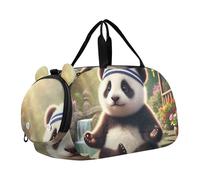 Sac de sport pour garçons pour la nuit et le week-end, sac de voyage pour filles, sac fourre-tout de danse, sac de sport mignon chaton rose tutu, Panda Yoga Moment paisible, Classique