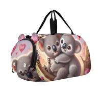 Sac de sport pour garçons, renard, raton laveur, confortable, amour nuit, week-end, sac de sport pour voyage, gym, bagage pour enfants, Sweet Koala Tree Love, Classique
