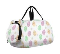 Sac de sport pour garçons - Rouge, rose, rose, papillons bleus, sacs de w nd pour tout-petits, sacs de voyage fourre-tout de gym pour enfants, Marguerites aux œufs de Pâques de couleur pastel