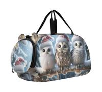 Sac de sport pour garçons - Sac de voyage pour filles - Motif cardinaux - Forêt - Pour enfants, Jolies chouettes de Noël, Classique