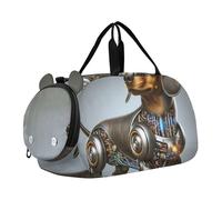Sac de sport pour garçons - Sac de voyage pour filles - Motif cardinaux - Forêt - Pour enfants, Teckel robotique, Classique