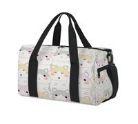 Sac de sport pour hamsters - Joli sac de week-end - Sac fourre-tout décontracté - Pour voyage, gym, enfants